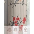 thumbnail image 6 of Birds Flowers Sheer Curtains 54 Inch Length 2 Panels Set for Living Room/Bedroom, Chinese Japanese Branches Plum Blossoms Semi Curtain Sheers Drapes Rod Pocket Curtains Window Treatment 52''x54''x2, 6 of 7