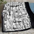 thumbnail image 5 of Halloween DIY Coloring Blanket, Soft Sherpa Throw for Adults, Reusable Doodle Art Blanket, Cozy Creative Home Activity Without Markers (Color#3) 33x27x6cm, 5 of 5