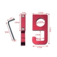 thumbnail image 7 of Motorcycle Bike Hook Assembly for Bottles Bags Handlebar Luggage Hanger Hook red, 7 of 7