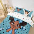 thumbnail image 2 of Castle Fairy Sweet Black Girl Bedding,Polka Dot Butterfly Duvet Cover Full,Blue,1 Duvet Cover and 2 Pillowcases, 2 of 6