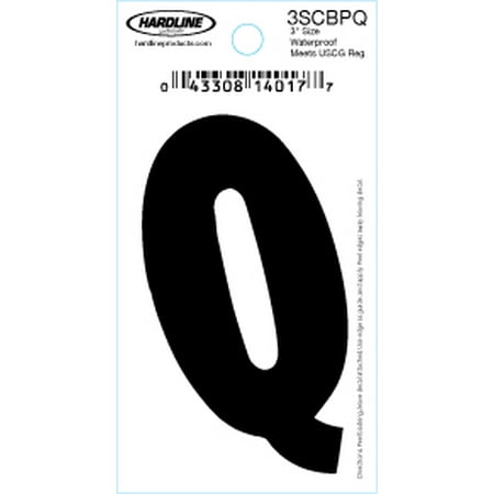 Hardline Products 3 Inch Letter Q Black 3SCBPQ