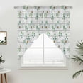 thumbnail image 3 of Summer Daisy Swag Valances for Windows 2 Pack Eucalyptus Leaves Flower White Wood Grain Swag Kitchen Curtains 36 Inches Long Rod Pocket Short Window Treatment for Kitchen Bathroom 28"x36", 3 of 9