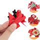 thumbnail image 3 of Paquete de 6 pinzas para el pelo navideñas, bonitas pinzas para el pelo con forma de cocodrilo y lazo, accesorios navideños para el pelo, 3 of 5
