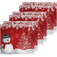 thumbnail image 3 of SKYSONIC Christmas Snowman Cotton Washcloths Set of 2, Highly Absorbent Soft Fingertip Towel for Bathroom, Gym, Hotel and Spa, 12 x 12 Inch, 3 of 7