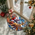 thumbnail image 4 of hengsof Indoor Doormat Christmas Winter Half Round Door Mat, Non-Slip Absorbent Entrance Welcome Mat, Front Porch Decor Mats Low-Profile Entryway Doormat Kitchen Fireplace Floor Mat, 4 of 6