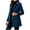 Navy, variant on cocolona Pea Coats for Women Casual Open Front Notched Lapel Overcoat Long Sleeve Double Breasted Elegant Trench Coat