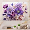 thumbnail image 2 of Designart "Purple Fauvism Abstract botanic Rhapsody" Abstract Botanicals Metal Wall Art Prints, 2 of 5