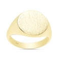 thumbnail image 3 of AFFY Round Shape 14K Yellow Gold Plated 925 Sterling Silver Singnet Ring, Ring Size 9, 3 of 3