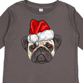 thumbnail image 4 of Inktastic Christmas Pug Dog Santa Boys or Girls Long Sleeve Toddler T-Shirt, 4 of 5