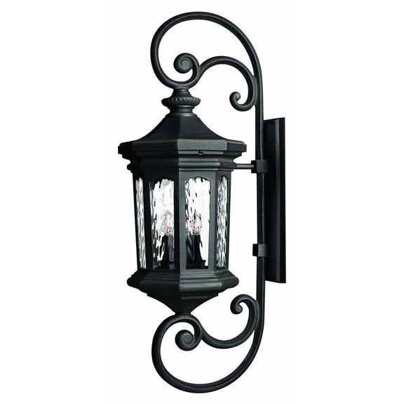 4 Light Extra Large Outdoor Wall Lantern in Traditional Style 13 inches Wide By 41.75 inches High-Museum Black Finish-Incandescent Lamping Type Bailey