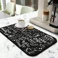 thumbnail image 3 of Fun Coffee Mat 19inx12in,Coffee Bar Mat for Countertops,Absorbent Hide Stain Anti-Slip Coffee Bar Accessories Fit Under Coffee Machine Mat,dish drying mats for kitchen Black, 3 of 6