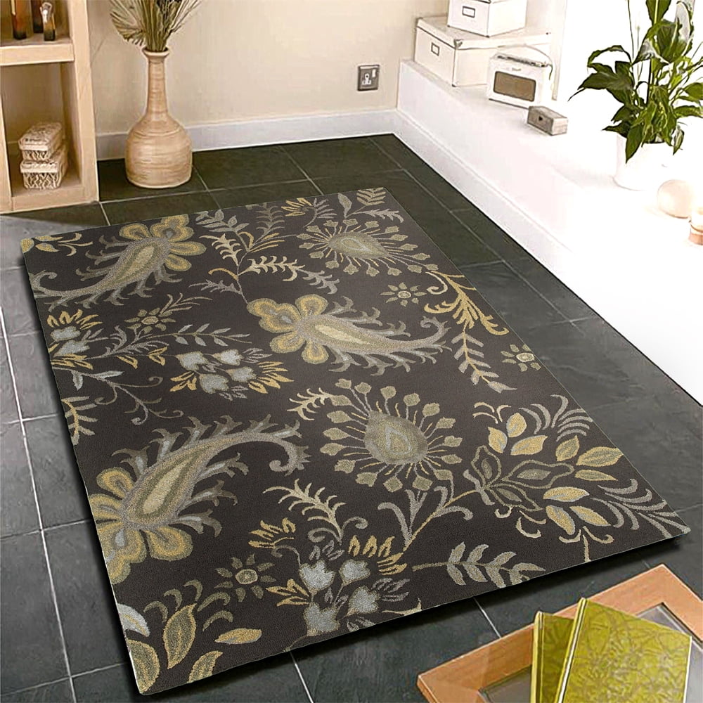 Lr home glamour 9x12 smoke gray rectangle indoor large area rug LR Home Glamour 9x12 Smoke Gray Rectangle Indoor Large Area Rug