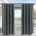 thumbnail image 2 of DONGPAI Outdoor Curtains for Patio 52 x 96 Inch Waterproof Grommet Light Blocking Curtain, Dark Gray, 2 Panels, 2 of 7