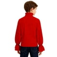 thumbnail image 5 of renvena Boys Pirate Shirt Vampire Renaissance Victorian Blouse Top Halloween Party Cosplay Shirts Costume Size 6-16 Red 16, 5 of 7