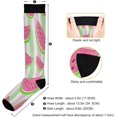 thumbnail image 3 of FREEAMG Watermelon Compression Socks for Women Men, Circulation Knee High Stockings for Running Cycling Medical, 1Pair, 3 of 7