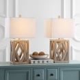 thumbnail image 2 of Safavieh Turner Geometric 24.5 in. H Table Lamp, Brown, Set of 2, 2 of 7