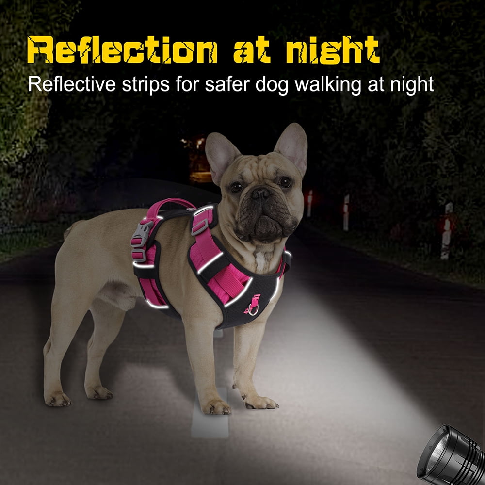 Beirui No Pull Soft Mesh Padded Dog Harness Reflective Waterproof Vest Front Clip S-L
