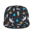 thumbnail image 2 of Haiem Space Classic Snapback Cap Flat Bill Hat Baseball Cap Adjustable Size Cotton Dad Hat, 2 of 9