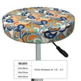 thumbnail image 4 of Honeii Fashionable Paisley Bar Stool Covers – Perfect Fit for 12" to 14" Round Stools, Crease-Resistant, Stretchy, Washable & Dustproof Seat Slipcovers-13 inch, 4 of 7