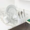 thumbnail image 3 of Mainstays Large Dish Drainer Rack - Chrome/White, 3 of 5