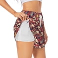 thumbnail image 3 of Lsque Skull record Guitar music Printed Women's Running Shorts with Liner Pockets,Elastic Quick Dry Workout Athletic Gym Yoga Shorts,Womens High Waist Shorts-X-Large, 3 of 9