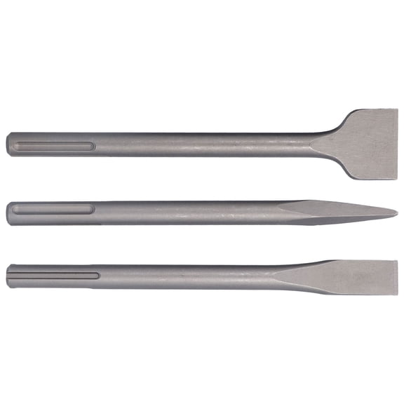 Hammer Drill Chisels Set, High Hardness Torsion Resistant Chisel Kit 3Pcs Concrete Removal Tool For Electrical Tools For For Round Handle,5 Pit Handle