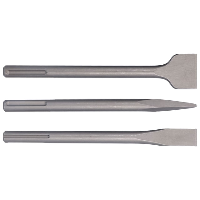 Hammer Drill Chisels Set, Concrete Removal Tool 3Pcs Chisel Kit Torsion Resistant Labor Saving High Hardness For Electrical Tools For For Round Handle,5 Pit Handle