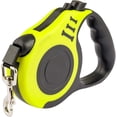 thumbnail image 1 of Correa retráctil para perros de 5 metros con asa cómoda, correa flexible para perros pequeños, medianos y grandes, correa retráctil para paseos y entrenamiento, color amarillo., 1 of 4
