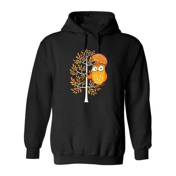 The Owl With The Orange Umbrella Hoodie Women -Image by Shutterstock, Female XX-Large