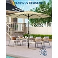 thumbnail image 7 of Memoryfield 10ft Solar Patio Umbrella with 32 LED Lights, Easy Tilt and Crank 8 Ribs Market Umbrella for Outdoor, Beige, 7 of 7