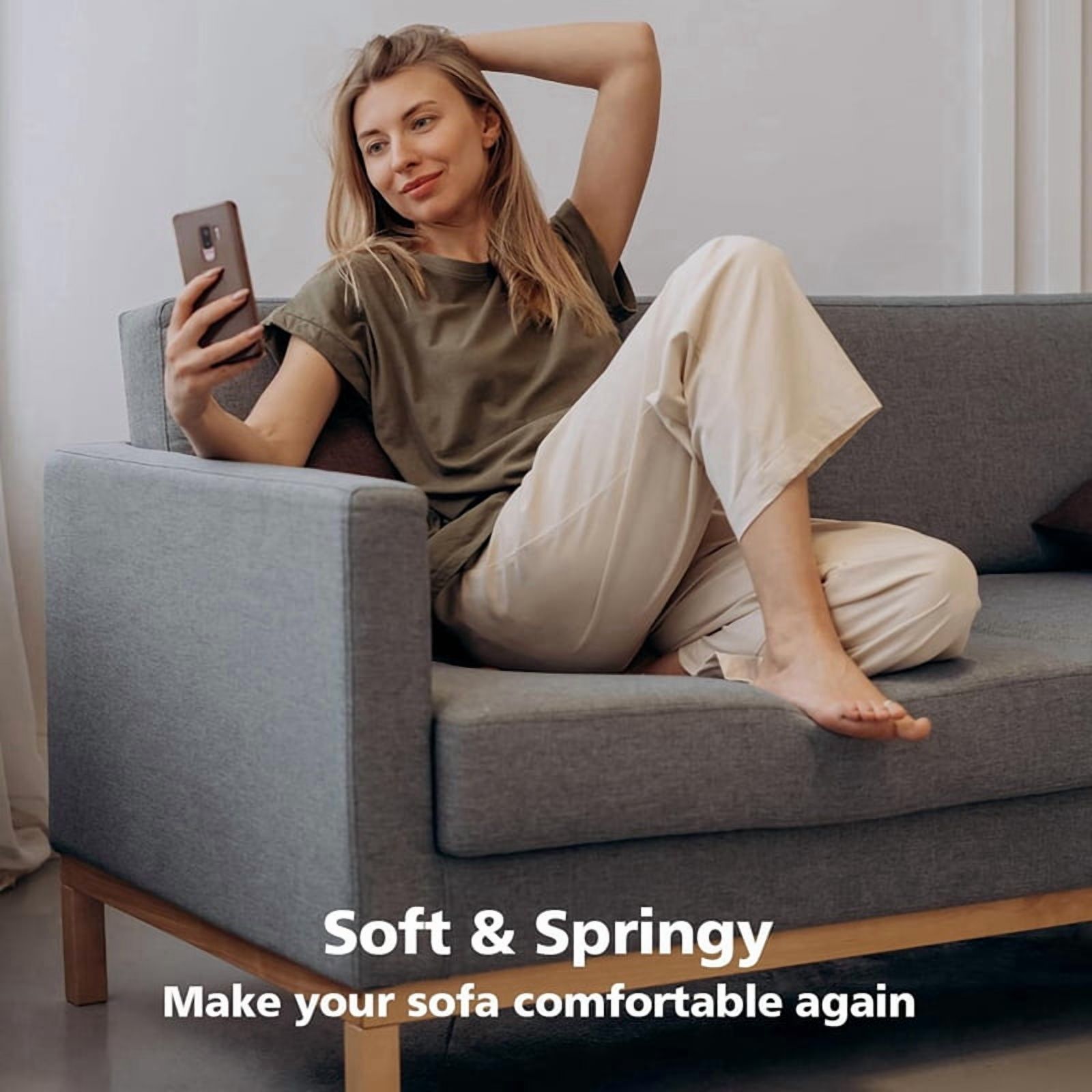 Couch Cushion Support for Sagging Seat, 3pcs Sofa Furniture Seat Cushion Sagging Repair, Foam Sofa Cushion Support White