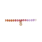 Time and Tru Goldtone Multicolored Bead Initial S Necklace