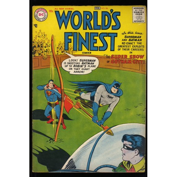 World's Finest Comics #86 FN+ 6.5 Superman, Batman and Robin!!! Comic Book