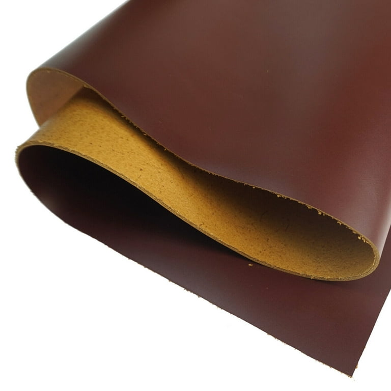 TeeLiy Tooling Leather Square 1.8-2.0mm Thick Genuine Top Full Grain Oil Tan Crazy Horse Cowhide Leather Sheets for Crafts Tooling Sewing Wallet Earring