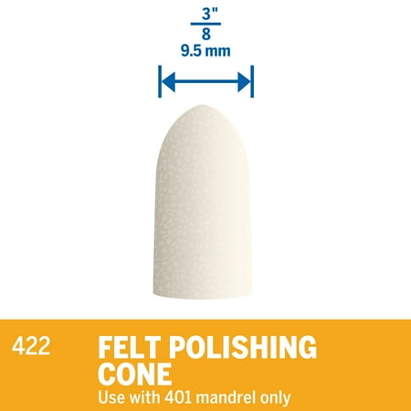 Dremel 422 3/8 In. Polishing Felt Tip