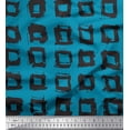 thumbnail image 1 of Soimoi Blue Poly Georgette Fabric Square Geometric Printed Fabric 1 Yard 42 Inch Wide, 1 of 3