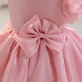 thumbnail image 4 of IBTOM CASTLE Baby Girl Birthday Dress Shiny Asymmetric Ruffle Tulle Tutu Dresses Princess Formal Flower Pageant Wedding Party Gown 3-4T Pink, 4 of 7