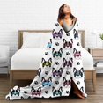 thumbnail image 5 of Cute French Bulldogs Ultra Soft Cozy Flannel Blanket - Lightweight Warm Blankets - Pet Throw Blanket - for Adults Outdoor Travel, Indoor Bed Couch Sofa Room Decor All Seasons 60'''' x 80'''', 5 of 6