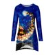 thumbnail image 4 of Puntoco Moda Mujer Cuello Redondo Manga Larga Estampado Casual Camiseta Blusa Puntoco Puntoco-1947, 4 of 5