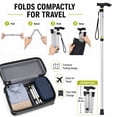 thumbnail image 4 of Folding Walking Cane with 6 Reflective Stickers, Adjustable Collapsible Aluminum Walking Stick for Men Women Seniors, Lightweight Travel Cane with T Handle, Wrist Strap, Non Slip Tip, Silver, 4 of 9