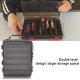 thumbnail image 4 of Caja De Almacenamiento, Mango De Silicona Portátil Diseño De Ranura Para Tarjeta En Forma De V Diseño De Doble Capa Caja De Almacenamiento De Cebo Para Jugar Al Aire Libre Para Cergrey Storage Case, 4 of 8