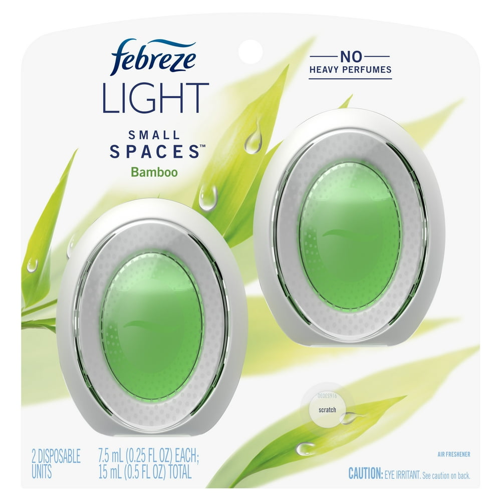 Febreze Light Small Spaces Air Freshener, Bamboo, 2 ct
