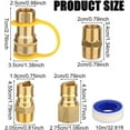 thumbnail image 2 of 5pcs Natural Gas Quick Connect Fittings Kit, 1/2 Inch Natural Gas Connector Brass Generator Propane Hose Pipe Adapter Natural Gas Supply for Generators, 2 of 5