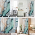 thumbnail image 6 of Teal Blue Grey Marble Fabric Shower Curtain Modern Abstract Art Washable Shower Curtains for Bathroom, Waterproof Bath Curtain with Hooks Home Decor 36x72in, 6 of 8