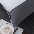 thumbnail image 2 of Bxaolu Cotton Pillowcases - Buttons Closure 27.5x19.7in Pillowcases Set of 2, Breathable and Soft Bed Pillow Cases, Dark Gray, 2 of 9