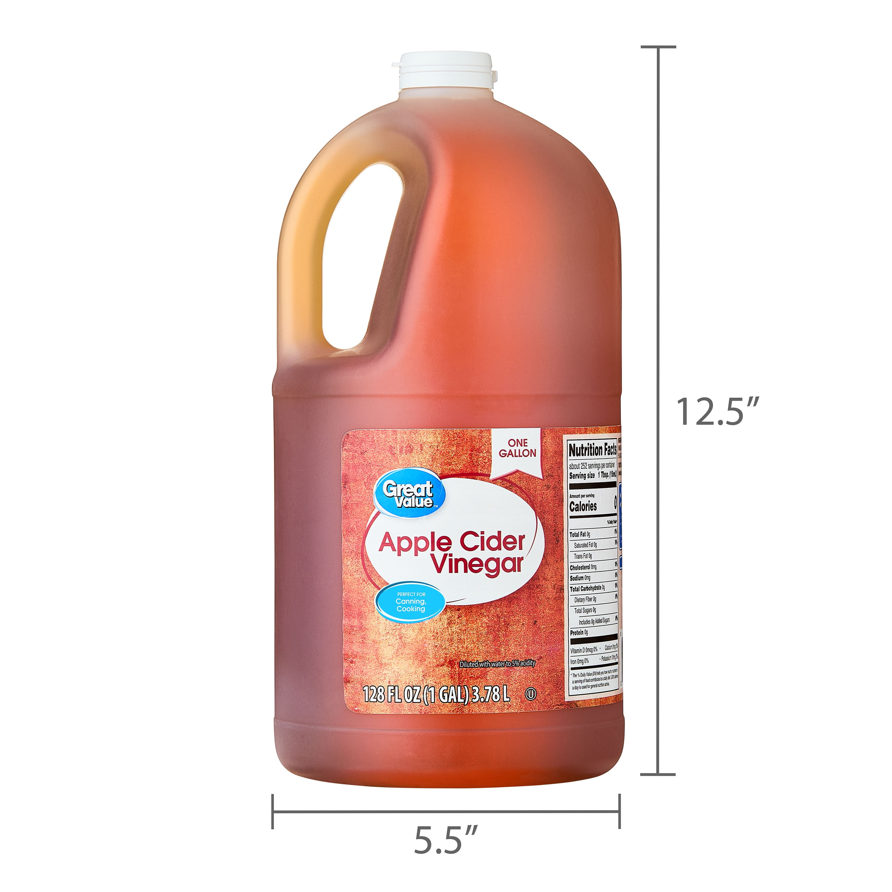 Great Value Apple Cider Vinegar, 128 fl oz