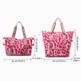 thumbnail image 3 of Bolsa De Viaje Bolso de mano para mujer, bolso multifuncional con estampado de leopardo para ordenador portátil, para viaje y vacaciones, 3 of 9