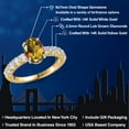 thumbnail image 2 of Gem Stone King 14K Two Tone Gold Mango Mystic Topaz and Lab Grown Diamond Engagement Ring for Women | 2.65 Cttw | Oval 9X7MM | Gemstone November Birthstone | Size 7, 2 of 6