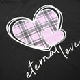 thumbnail image 6 of FUNDUFI Women'S Pajama Set Short Sleeve Love Heart Prints Pajama Tops With Plaid Sleepwear Capri Pants Oversized 2Pcs Pjs Outfit Set Soft Lightweight Lounge Sets Loose Homewear, 6 of 8