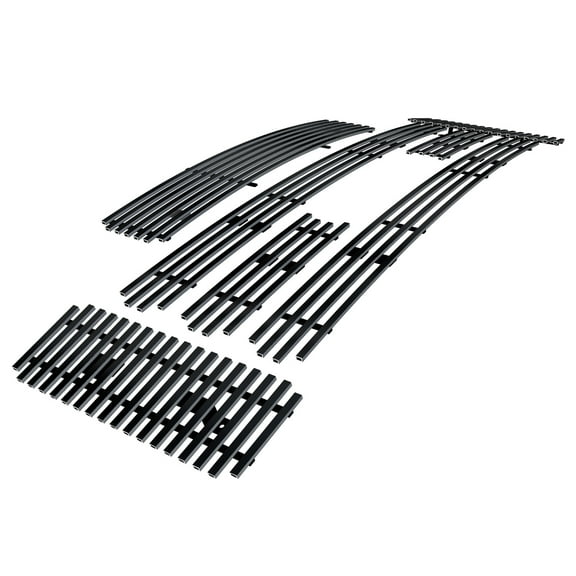 APS Compatible with Ford F-250 F-350 F-450 F-550 SD 2008-2010 Black Horizontal Billet Front Grille Grill Insert Combo F67803H